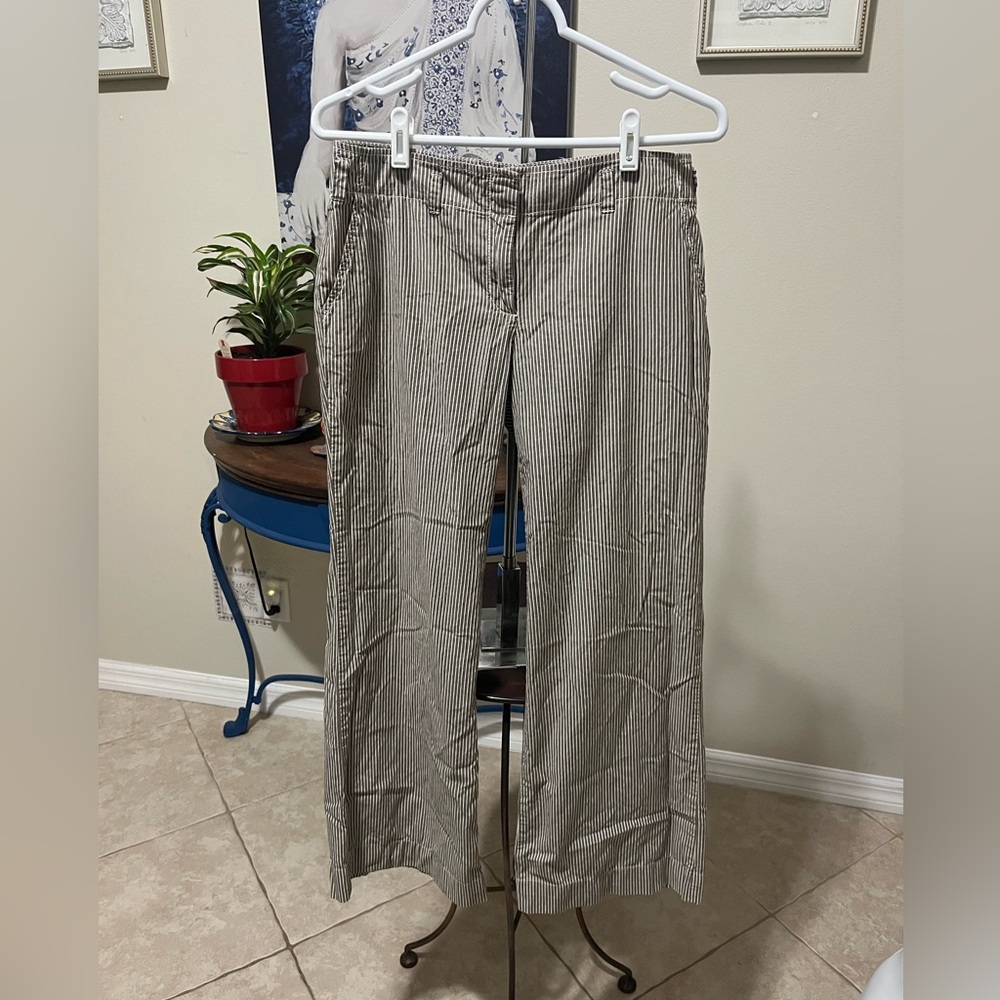 J.Crew Vintage City Fit Wide Leg Striped Pants - 8